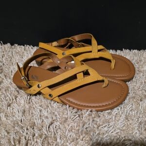 Yellow Strappy Sandals